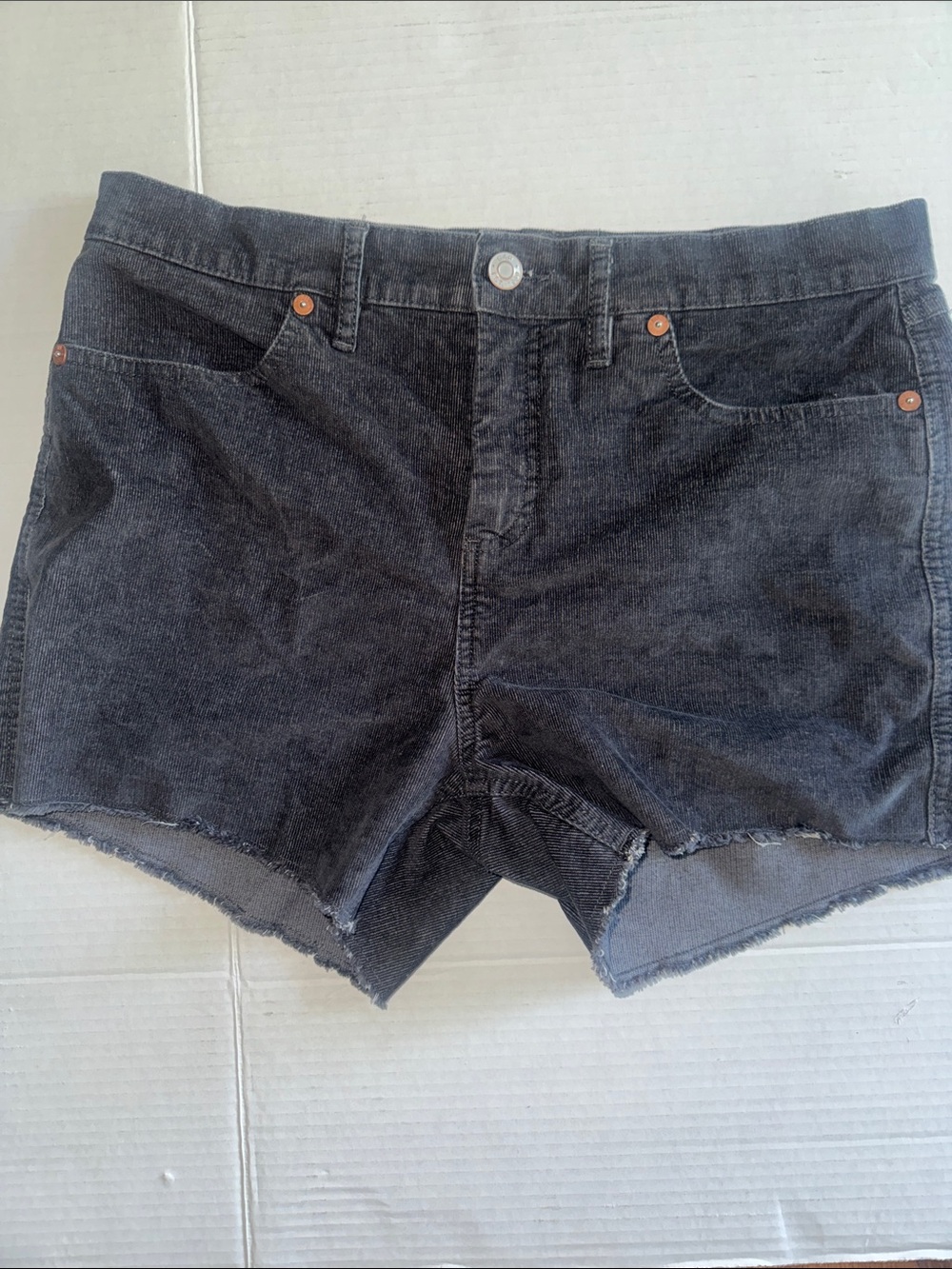 GAP Black Denim Cutoff Shorts with Raw Hem